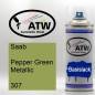 Preview: Saab, Pepper Green Metallic, 307: 400ml Sprühdose, von ATW Autoteile West.